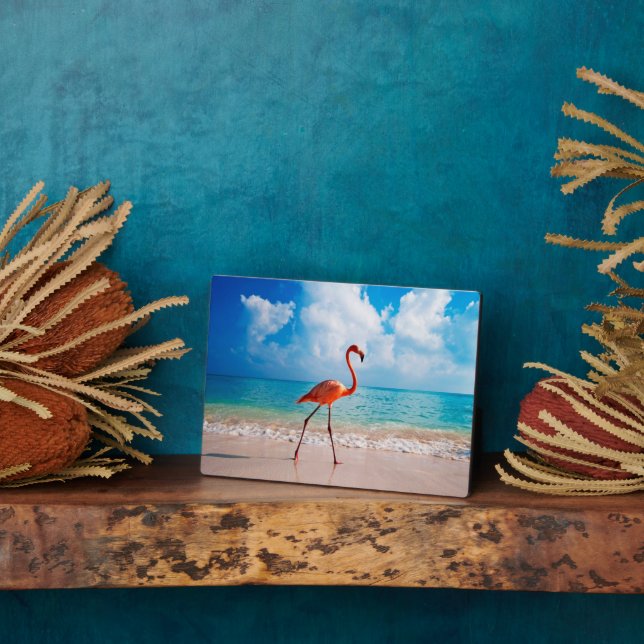 Plaque Art Décor Flamant rose (Côté)