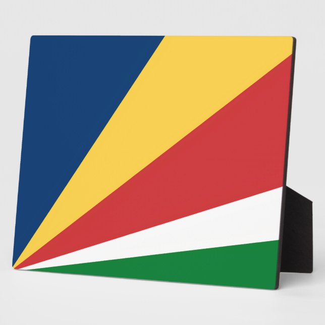 Plaque aux couleurs des Seychelles Design moderne (Côté)