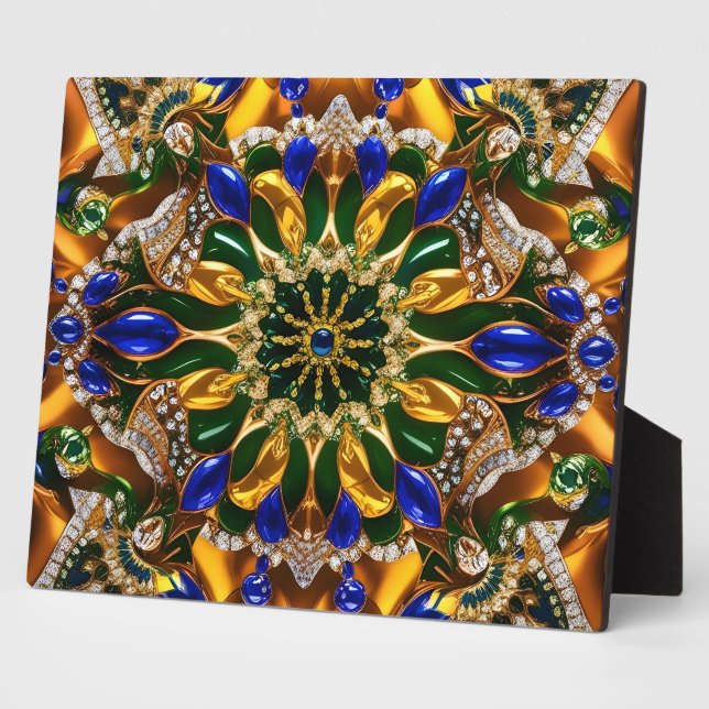 Plaque avec Brésil Couleurs Design moderne (Côté)
