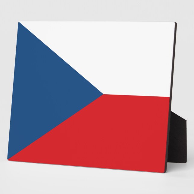 Plaque avec drapeau de la Tchéquie (Côté)