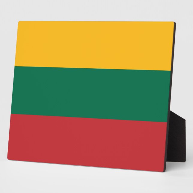 Plaque avec drapeau de Lituanie (Côté)
