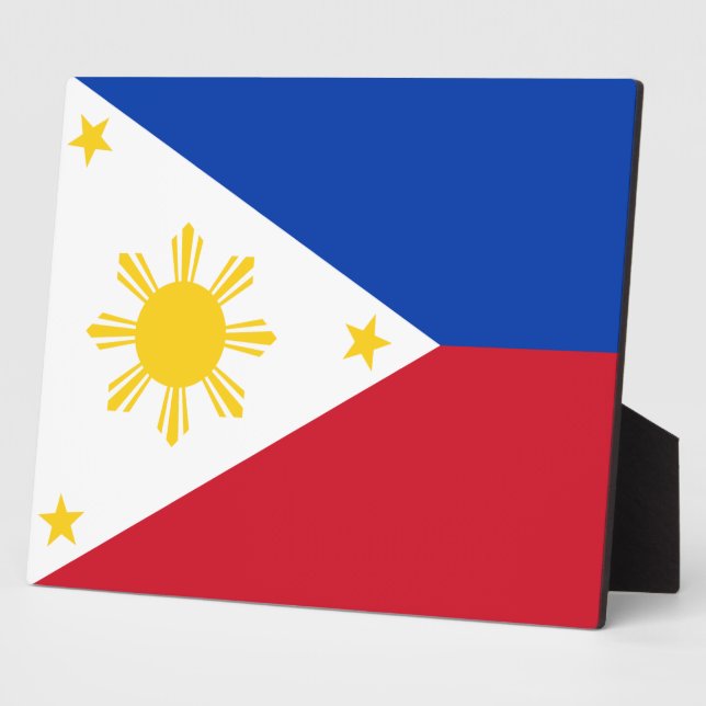 Plaque avec drapeau des Philippines (Côté)