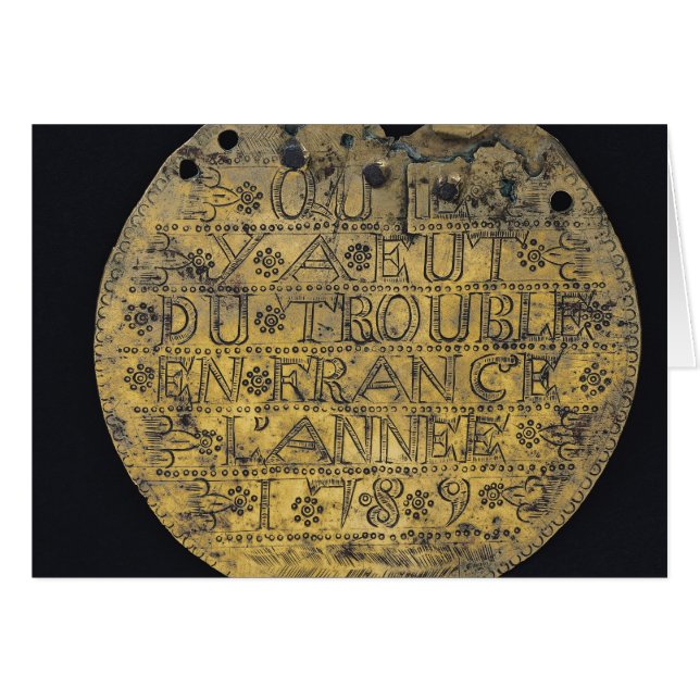 Plaque avec l'expression (Devant horizontal)