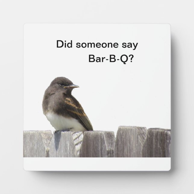 Plaque - Bird on Fence (Front)