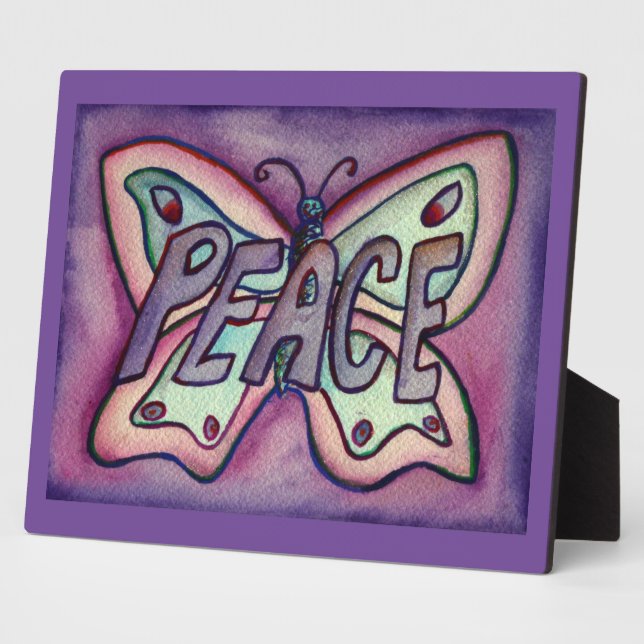 Plaque cadeau Peinture Papillon Inspirationnelle P (Côté)