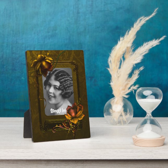 Plaque cadre d'art gothique or (Côté)