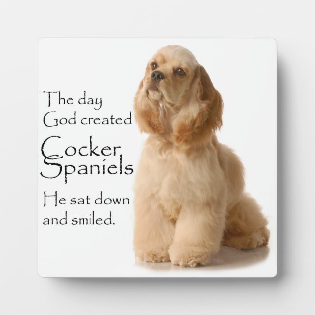 Plaque Cocker Spaniel (Devant)