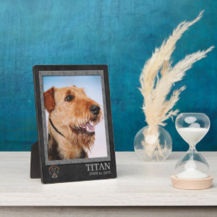Plaque commémorative Airedale Terrier Chien de rac