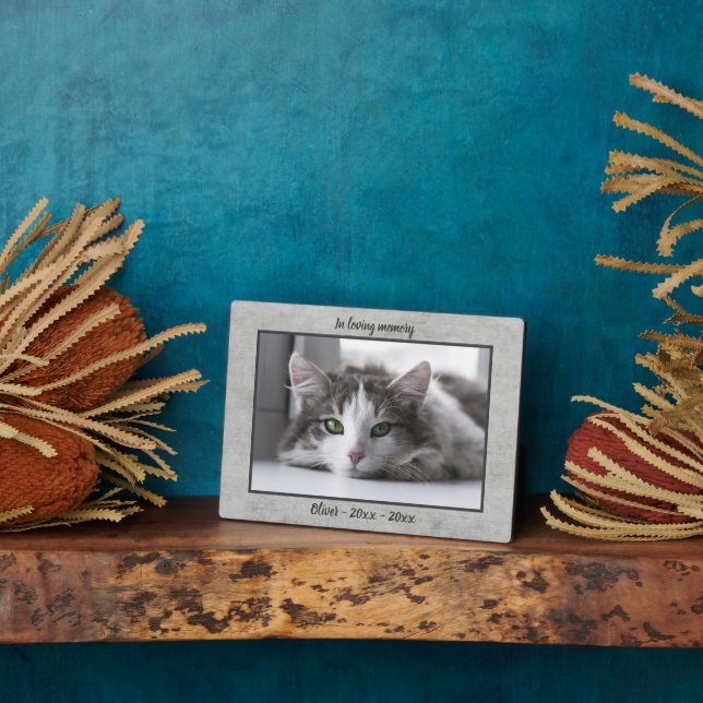 Plaque commémorative de photo pour chat industriel (Côté)