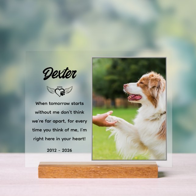 Plaque commémorative personnalisée pour animaux de (Neutre)