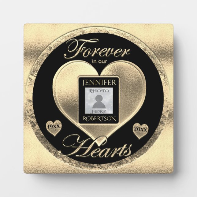 Plaque commémorative photo or (Devant)