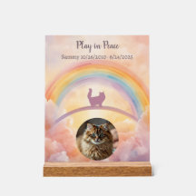 Plaque commémorative pour chat en acrylique – Mon 