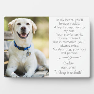 Plaque commémorative pour chien de compagnie avec