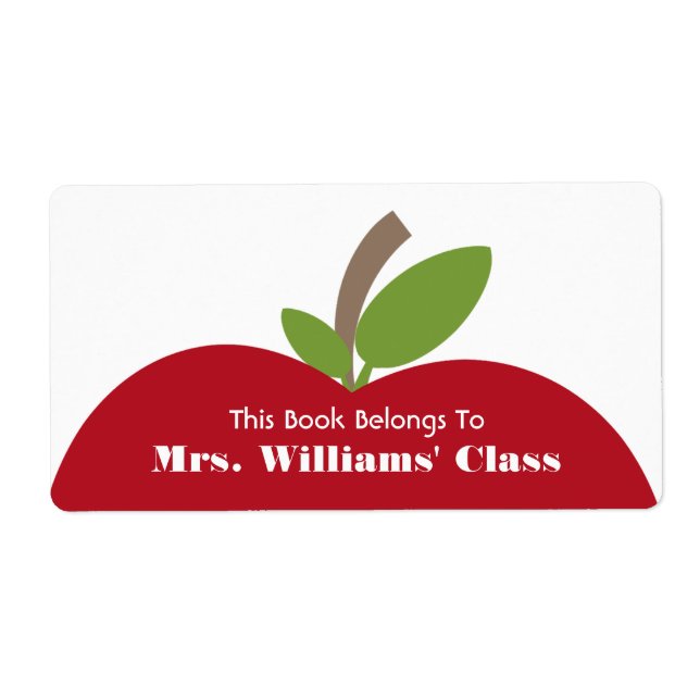 Plaque d'accueil pour enseignants Red Apple pour c (Devant)