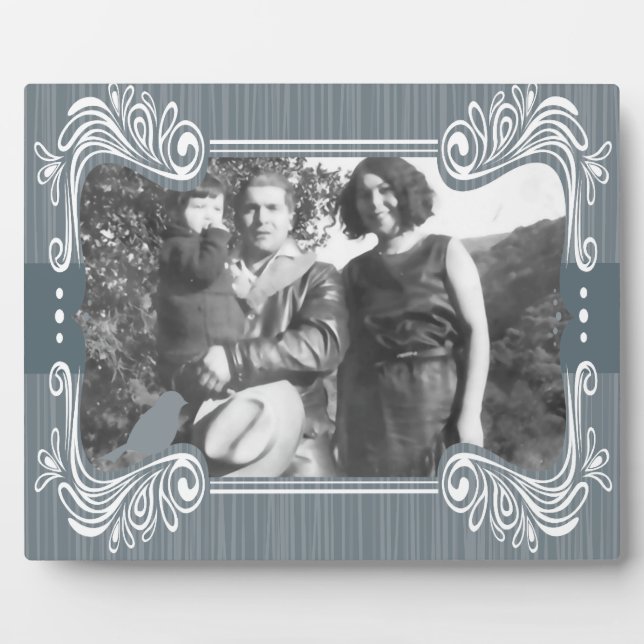 Plaque d'art aux oiseaux gris (Devant)