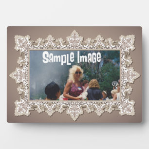 Plaque d'art en dentelle vintage