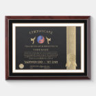Plaque d'attribution du certificat Taekwon Do