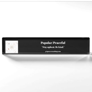 Plaque de bureau en acrylique noir populaire et pa