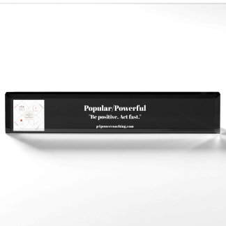 Plaque de bureau en acrylique noir populaire/puiss