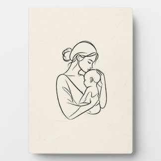 Plaque de bureau en art linéaire minimaliste avec 