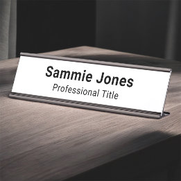 Plaque de bureau en métal personnalisée pour entre
