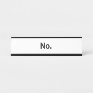 Plaque de bureau : N°