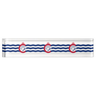 Plaque de bureau patriotique avec Drapeau de Cinci