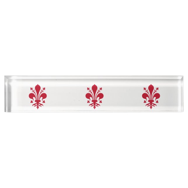 Plaque de bureau patriotique avec Drapeau de Flore (Devant)