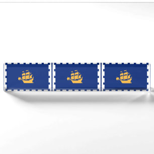 Plaque de bureau patriotique avec drapeau de la vi