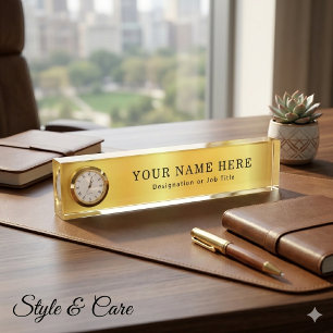 Plaque de bureau personnalisable pour le bureau