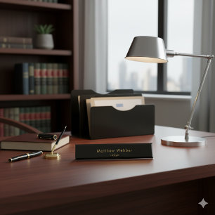 Plaque de bureau personnalisée pour avocat Élégant