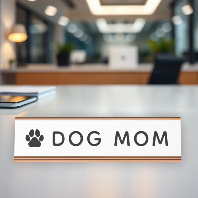 Plaque de bureau pour maman de chien (Créateur téléchargé)