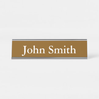 Plaque de bureau, standard (5 cm x 20 cm), argent
