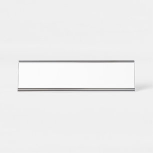 Plaque de bureau, standard (5 cm x 20 cm), argent