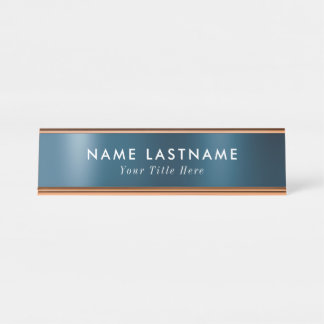 Plaque de bureau tendance avec nom et titre modifi