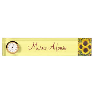 Plaque de bureau Tournesol