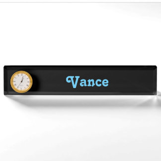 Plaque de bureau Vance