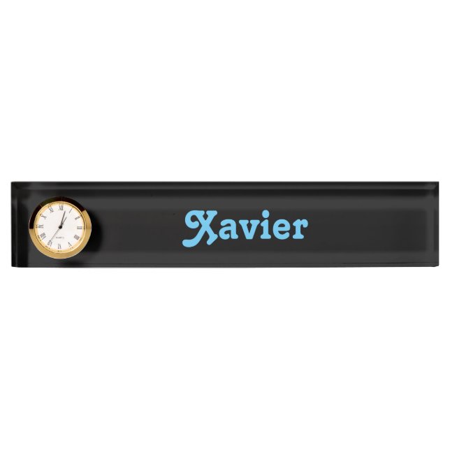 Plaque de bureau Xavier (Devant)