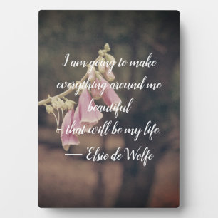 Plaque de citation Elsie de Wolfe