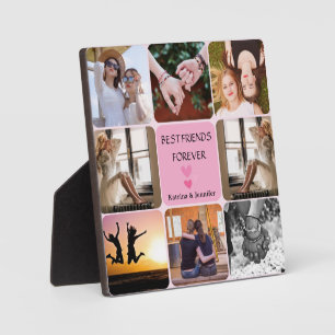 Plaque de collage photo moderne Best Friends Forev