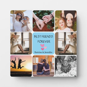 Plaque de collage photo moderne Best Friends Forev