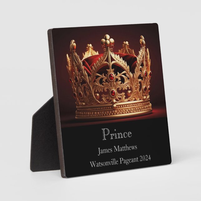 Plaque de concours de la Couronne (Recto)