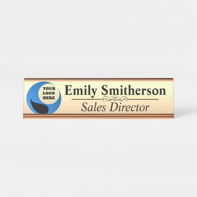 Plaque De Désignation Personnalisée Avec Logo (Devant)
