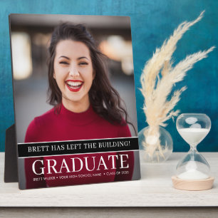 Plaque de graduation photo moderne personnalisée