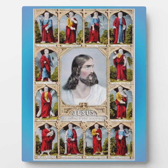Plaque de Jésus et des Apôtres (Devant)