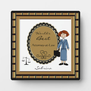 Plaque de la meilleure avocate du monde