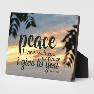 Plaque de la table "Paix que je laisse avec toi"