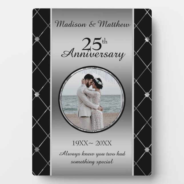 Plaque de l'anniversaire des diamants de la photo  (Devant)
