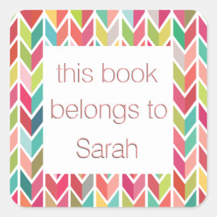 Plaque de l'école Nom Ex Libris Stickers