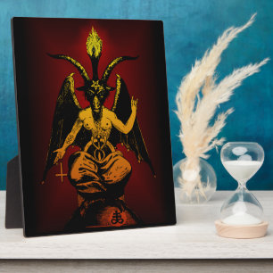 Plaque de levage de chèvre satanique 8x10